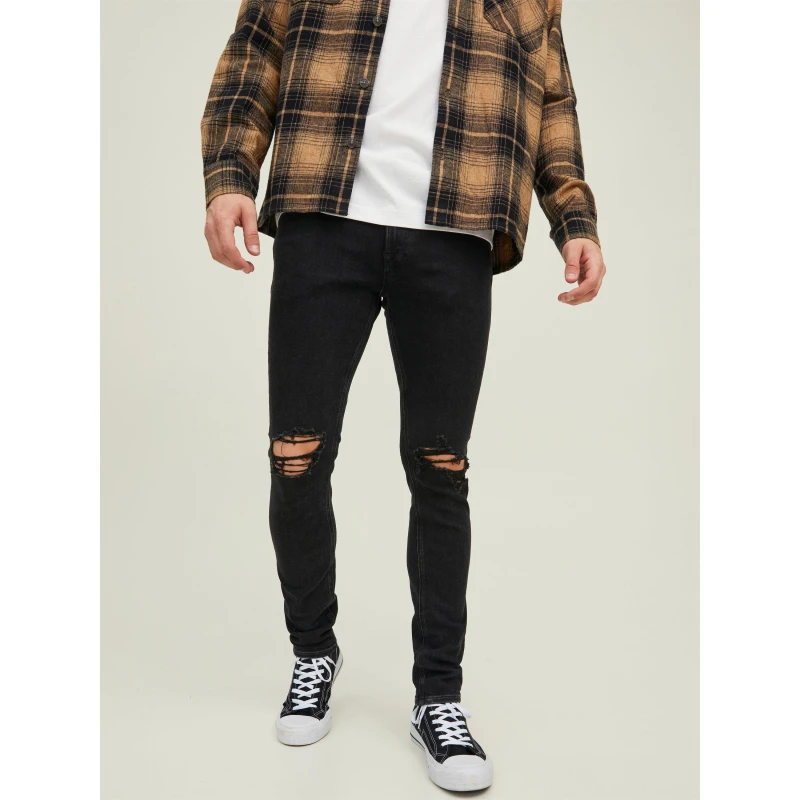 Image of Jack and Jones Liam Slim Fit Ripped Jeans - Blue Blue 30 L