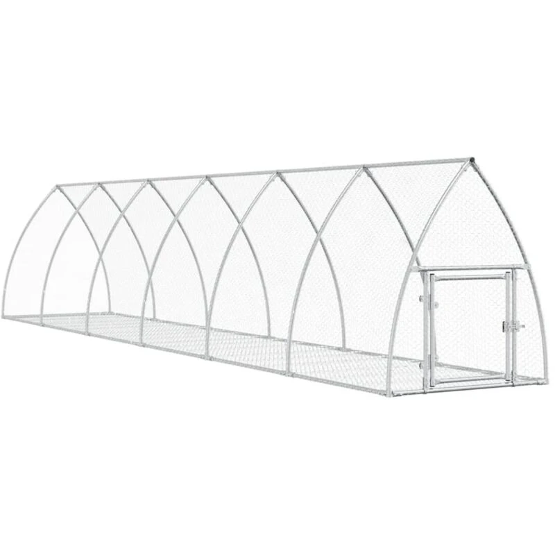 Image of VIDAXL Rabbit Hutch Silver 600x105x120cm Galvanised Steel vidaXL 8721102640001