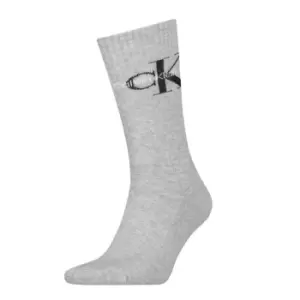 Image of Calvin Klein Rib Socks 1 Pack Mens - Grey