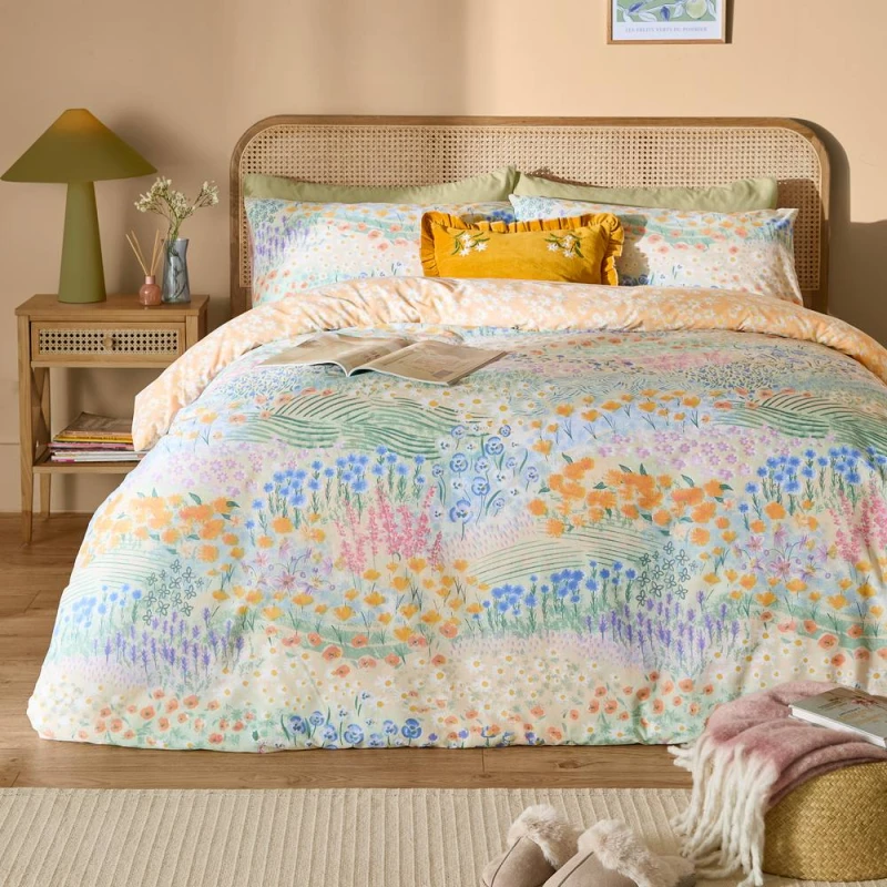 Image of Furn Florin Reversible Floral Duvet Cover Set Size: Single Multicolor Unisex Single