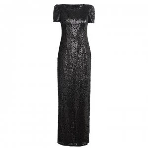 Image of Adrianna Papell Long Sequin Dress - BLACK GOLD
