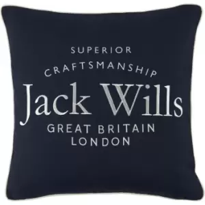 Image of Jack Wills Emb Logo Cushion 99 - Blue
