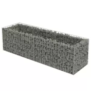 Image of Vidaxl Gabion Raised Bed Galvanised Steel 180X50X50 cm