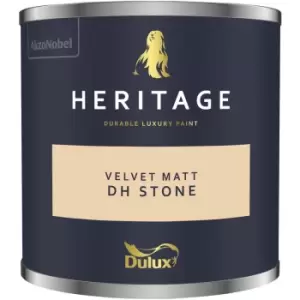 Image of Dulux Heritage Velvet Matt DH Stone Matt Emulsion Paint 125ml