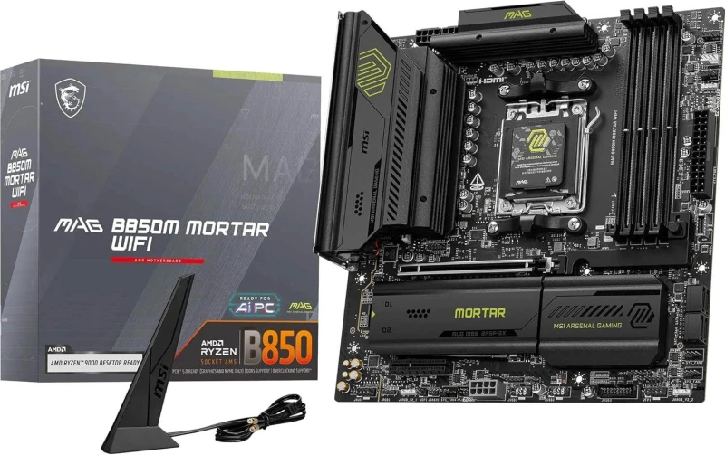 Image of MSI MAG B850M MORTAR WIFI AM5 DDR5 MATX Motherboard