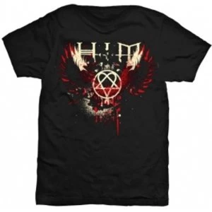 Image of HIM Wings Splatter Mens TS: Medium