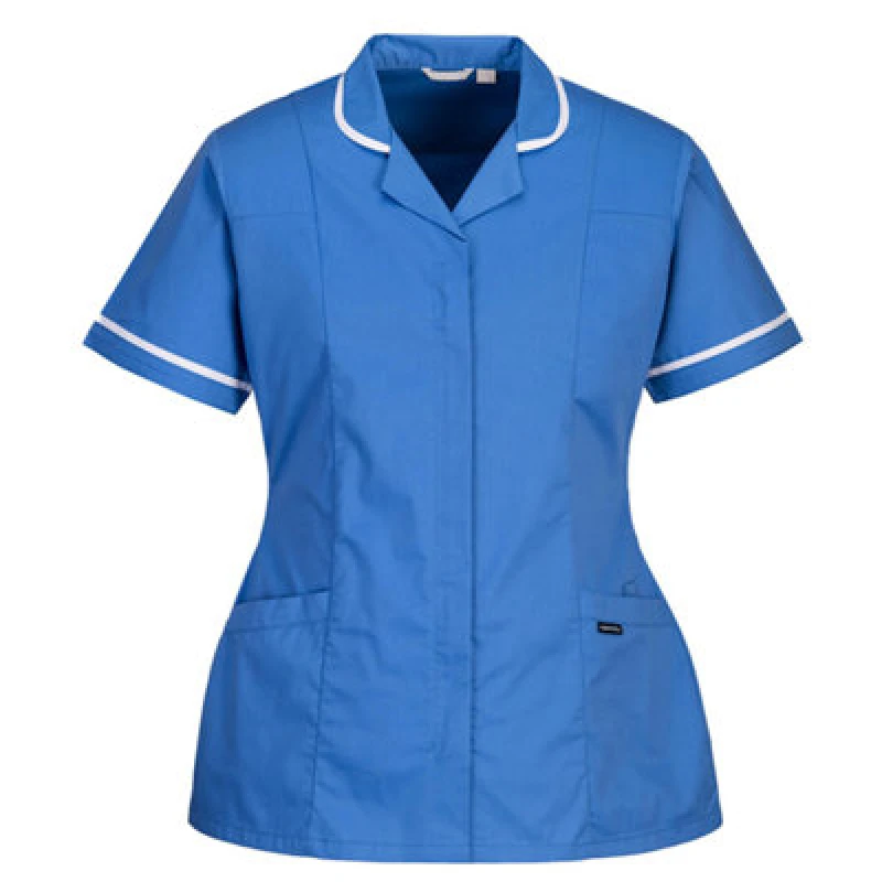 Image of Portwest Womens Stretch Classic Healthcare Tunic LW17HBRXL Colour: Blue