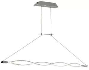 Image of Sahara Ceiling Pendant 42W LED 3000K, 3400lm, Dimmable Silver, Frosted Acrylic, Polished Chrome