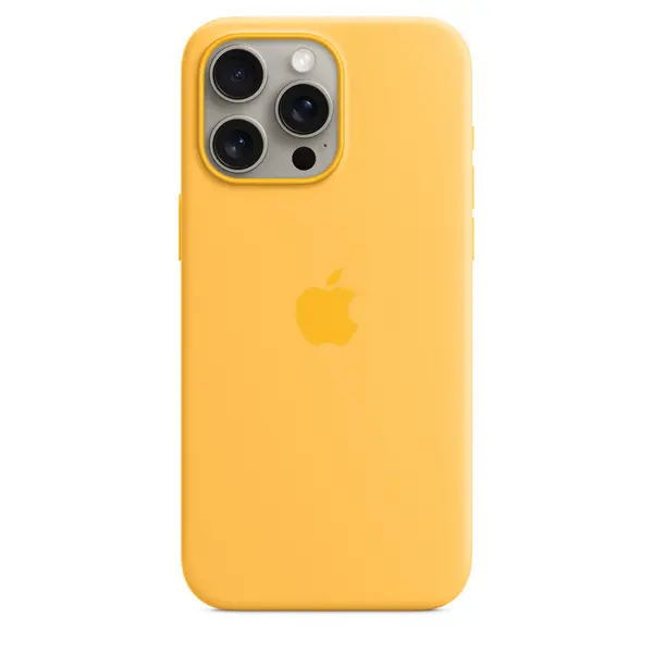 Image of Apple iPhone 15 Pro Max Silicone Case with MagSafe - Sunshine MWNP3ZM/A