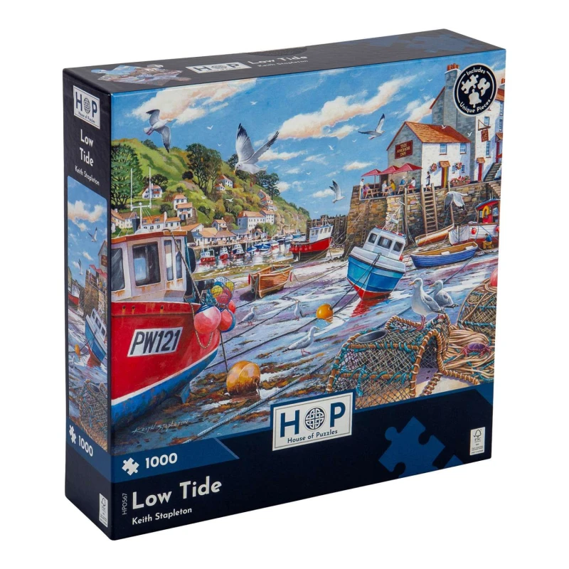Image of The House Of Puzzles Low Tide, 1000 Piece Jigsaw Puzzle Multi unisex