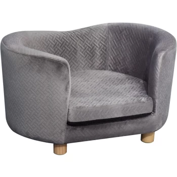 Image of Luxury High Back Pet Sofa Seat w/ Cushion Dog Cat Furniture Comfortable - Pawhut