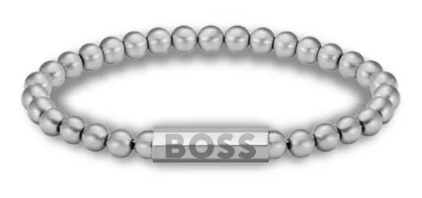 Image of BOSS 1580658M Mens Sphere Beaded Stainless Steel Jewellery