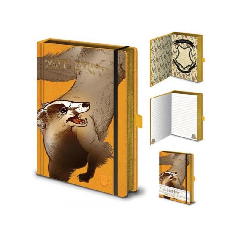 Image of Harry Potter Intricate Houses Hufflepuff A5 Notebook Pale Orange unisex