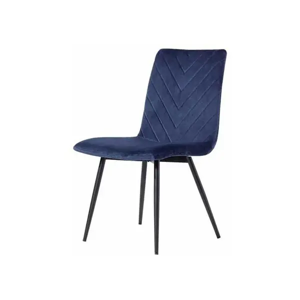 Image of KETTLE HOME LTD Retro Dining Chair - Velvet - L54.5 x W44 x H89cm - Blue KettleHomeLtdCH66-BL-V