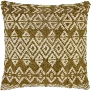 Image of Furn Hatho Cushion Cover (One Size) (Natural/Moss) - Natural/Moss