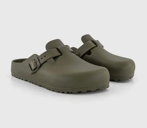 Image of Birkenstock Womens Boston Eva Sandals Khaki Green, 3