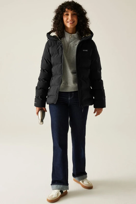 Image of Regatta Womens Altoro Waterproof Windproof Thermal Jacket in Jet Black Size: 12 Jet Black Female 12
