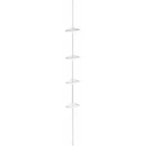 Image of White PS 4 Tier Corner Shelf Unit - Premier Housewares