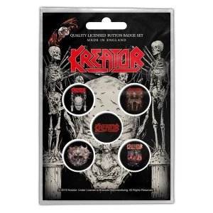 Image of Kreator - Skull & Skeletons Button Badge Pack