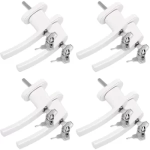 Image of 10x or 2x Lockable Window Aluminium Handle Security Child Protection Universal 8x weiß (de)