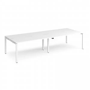 Image of Adapt II Double Back to Back Desk s 3200mm x 1200mm - White Frame whit