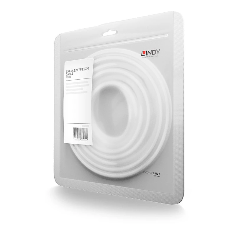 Image of Lindy 47195 networking cable White 3m Cat6a S/FTP (S-STP)