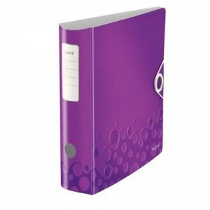 Image of Leitz 180&deg; Active WOW Lever Arch File. A4. 75mm. Purple. -