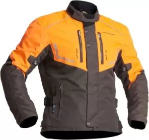 Image of Lindstrands Halden Waterproof Motorcycle Textile Jacket, green-orange, Size 58, green-orange, Size 58
