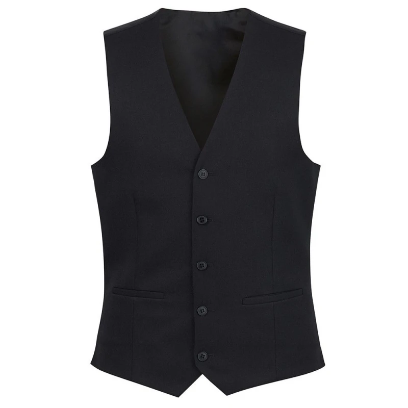 Image of Brook Taverner Brook Taverner Men One Mercury Waistcoat in Black Size: X-Small Black XS Male 5063470682126