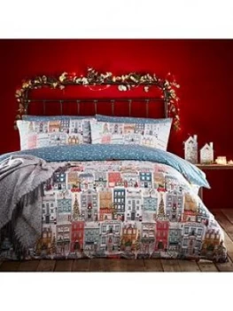 Image of Riva Home Festive Town Duvet Set Sb