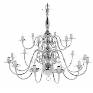 Image of Impex Beveren Brass 12 Arm Chandelier