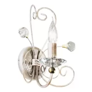 Image of Kolarz Lighting - Kolarz ROSSANA - Lifestyle Murano Glass Candle Wall Light Lacquered Champagne, Gold, 1x E14