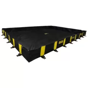 Image of Justrite QuickBerm rigid lock folding tray, with Rigid-Lock, sump capacity 5433 l