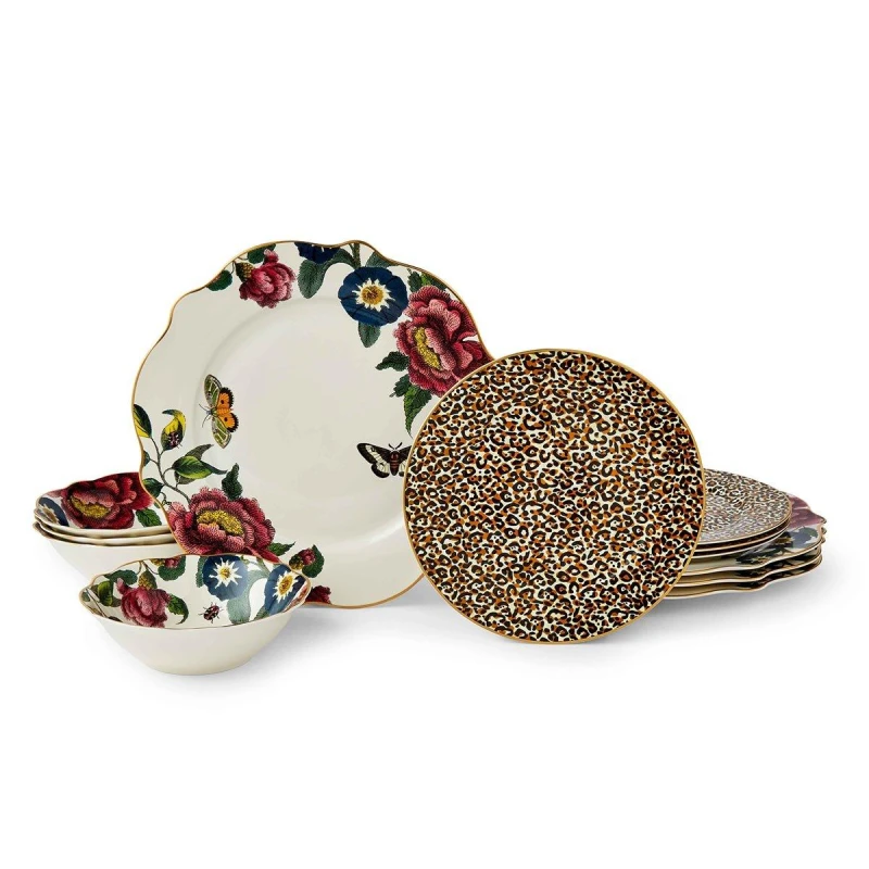 Image of Spode 12 Piece Creatures of Curiosity Dinner Set Multi-Coloured ONE SIZE