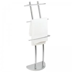 Image of Lloyd Pascal Chrome 3 Arm Arched Towel Stand