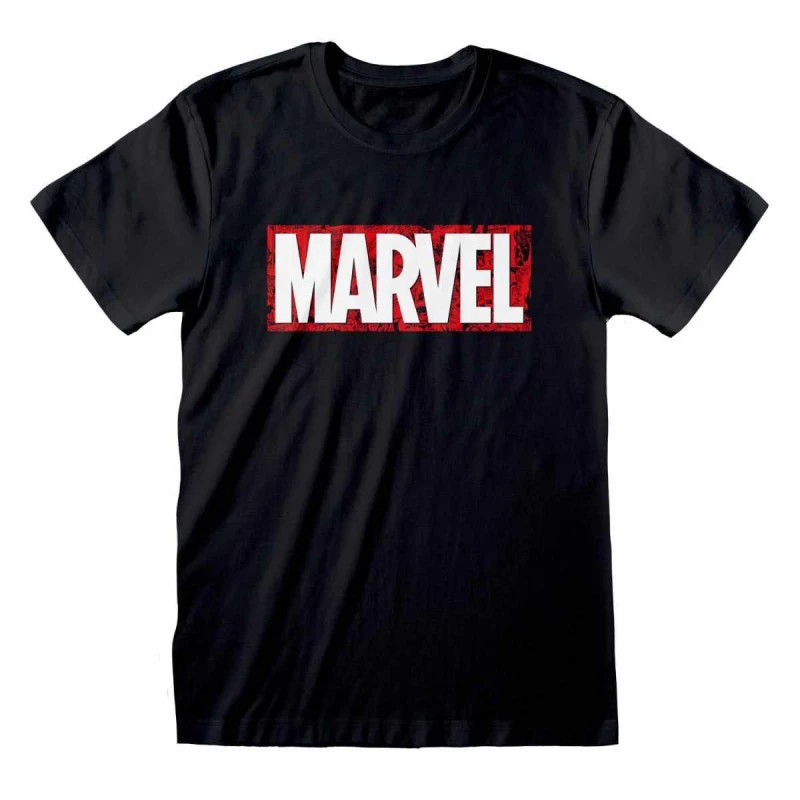 Image of Marvel Comics Logo T-Shirt Black male