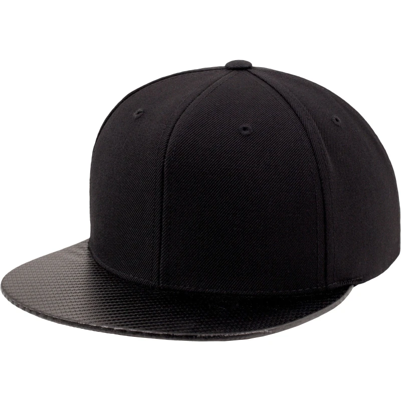 Image of Flexfit by Yupoong Mens Carbon Snapback Cap in Black Male One Size