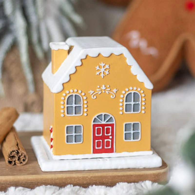 Image of Candy Cane Gingerbread House Incense Cone Holder
