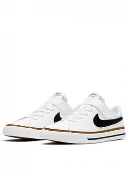 Image of Nike Court Legacy Childrens Trainer - White/Black, Size 2