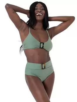 Image of DORINA Midi Bikini Brief, Green, Size 8, Women