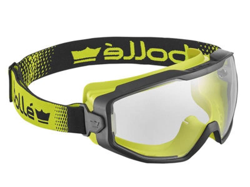 Image of Bolle Safety Bolle Spectn10W Spectrum Platinum Clear Vented Safety Goggles Black/yellow