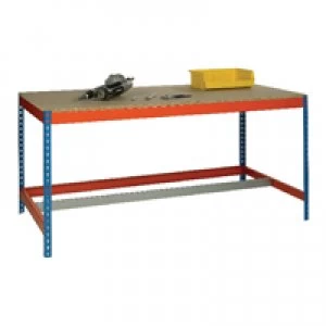 Image of Slingsby Blue and Orange Workbench With Lower Bar L1800xW750xD900mm 378940