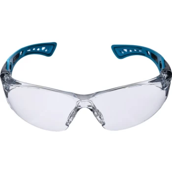 Image of Bolle - Rush+ Rushppsib Clear Polycarbonate Lens Blue/Black Frame Spectacles