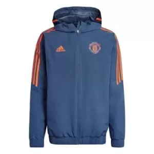 Image of adidas Manchester United Condivo 22 All-Weather Jacket Me - Blue