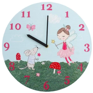Image of Fleur the Fairy & Marvin the Mouse Wall Clock