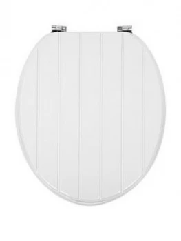 Image of Aqualona White Tongue And Groove Toilet Seat