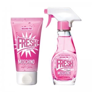 Image of Moschino Fresh Couture Pink Gift Set 30ml Eau de Toilette + 50ml Body Lotion