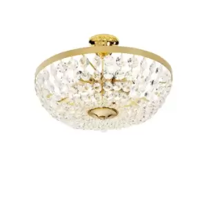 Image of Valerie Classic Ceiling Light Polished Gold, 6x E14