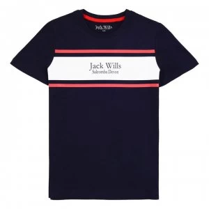 Image of Jack Wills Colour Block Alderson T-Shirt - Navy