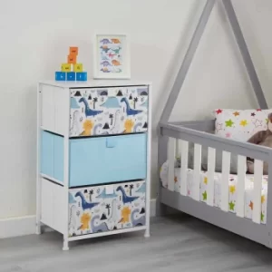 Image of Liberty House Toys Kids Dinosaur 3 Drawer Storage Unit, none
